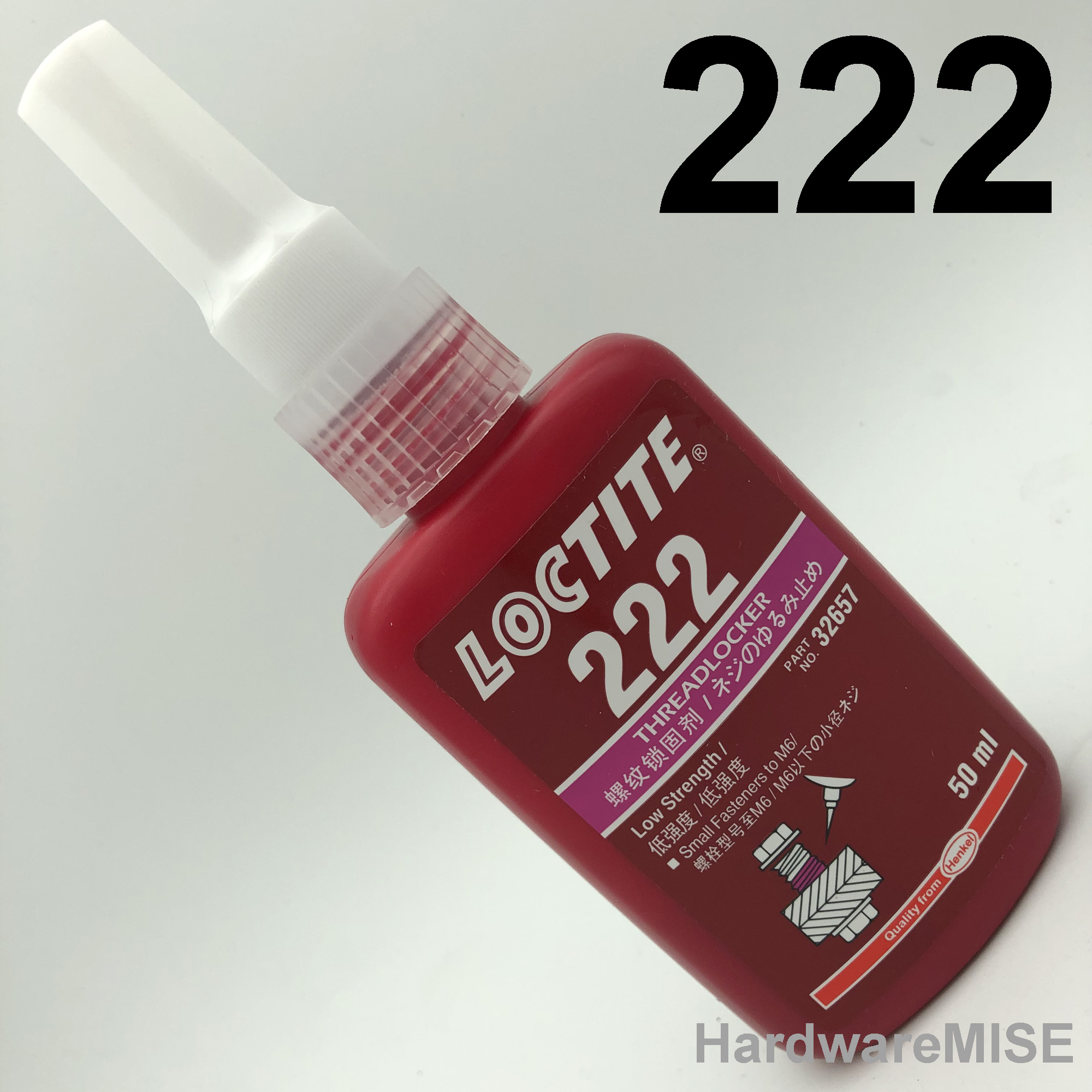Henkel Loctite 222 Threadlocker Anaerobic Adhesive 32657 Purple 50 mL Bottle